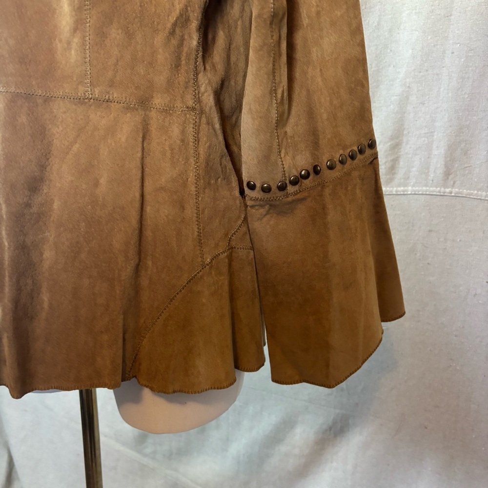 Women’s brown leather jacket Chi by Faichi size small-medium - Picture 6 of 8
